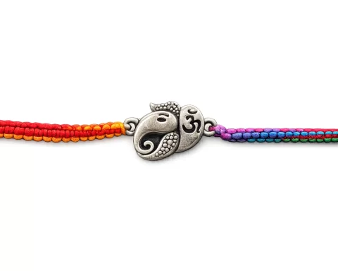 Silver Om Rakhi